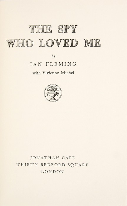 First edition James Bond books; The Spy Who Loved Me title page.