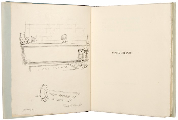 Winnie-the-Pooh with an original, full-page drawing by E. H. Shepard