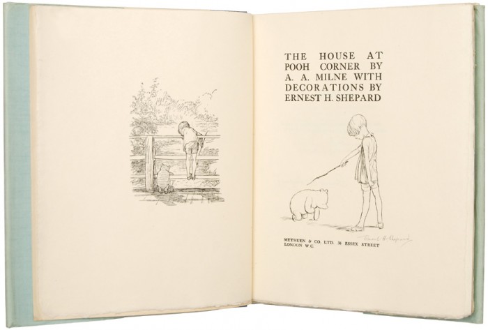 Original drawing by E. H. Shepard in The House at Pooh Corner