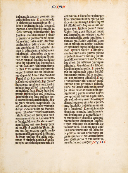 A Leaf from the Gutenberg Bible