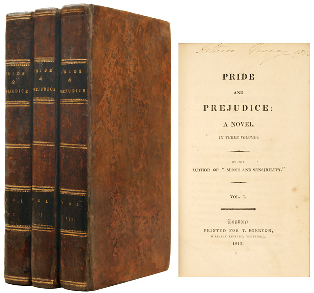 First edition of Jane Austen's Pride & Prejudice