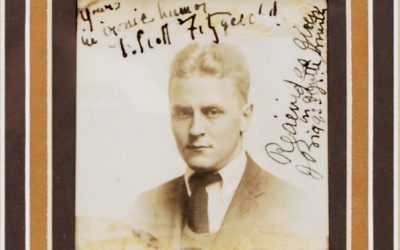 “Yours in ironic humor”: a rare inscribed photograph of F. Scott Fitzgerald.