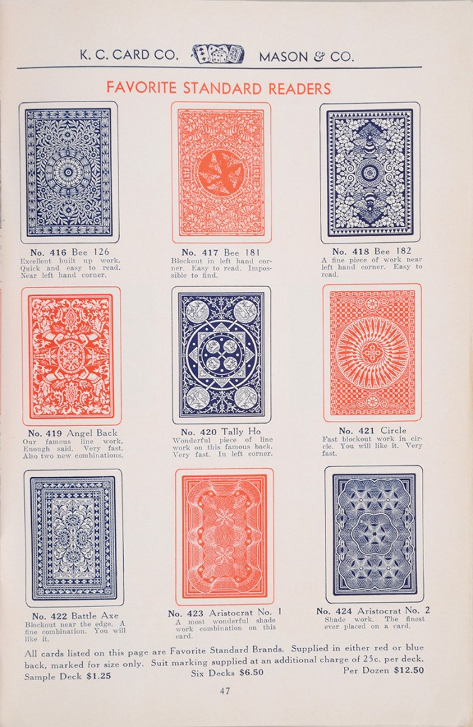 Gambling Catalogue - Marked Cards