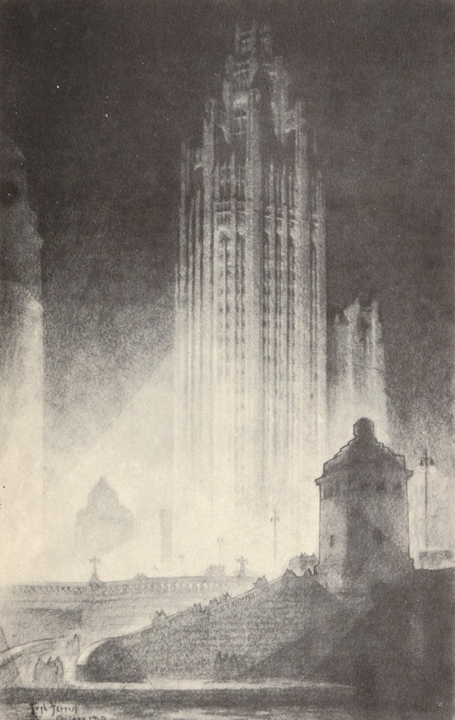 Chicago Tribune Building - The Metropolis of Tomorrow by Hugh Ferris