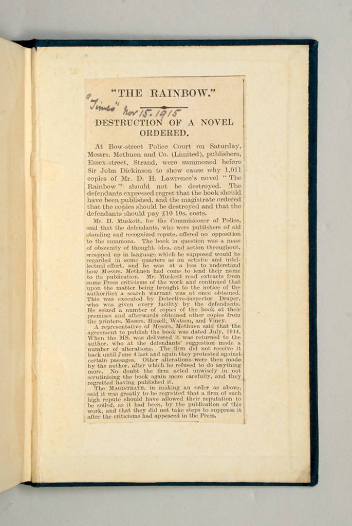 Newspaper Account of the Suppression of The Rainbow