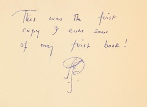 Book signature by Frederic Prokosch.