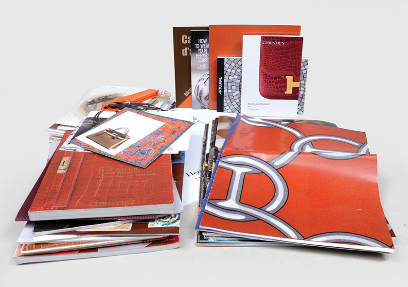 COLLECTION of Hermes’ publications on how to tie your Hermès scarf