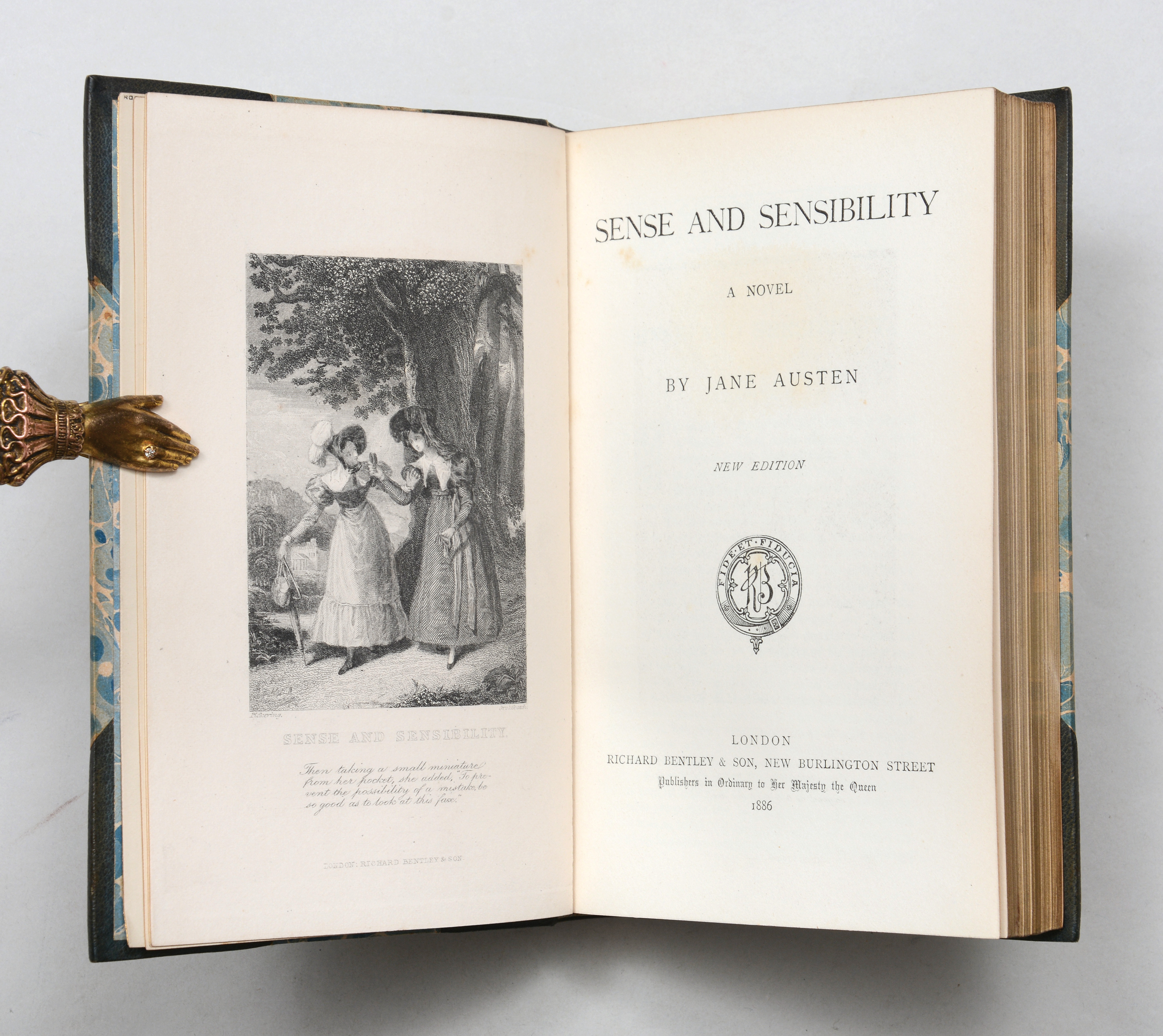First Bentley Edition of Sense and Sensibility, with illustrated frontispiece after Ferdinand Pickering