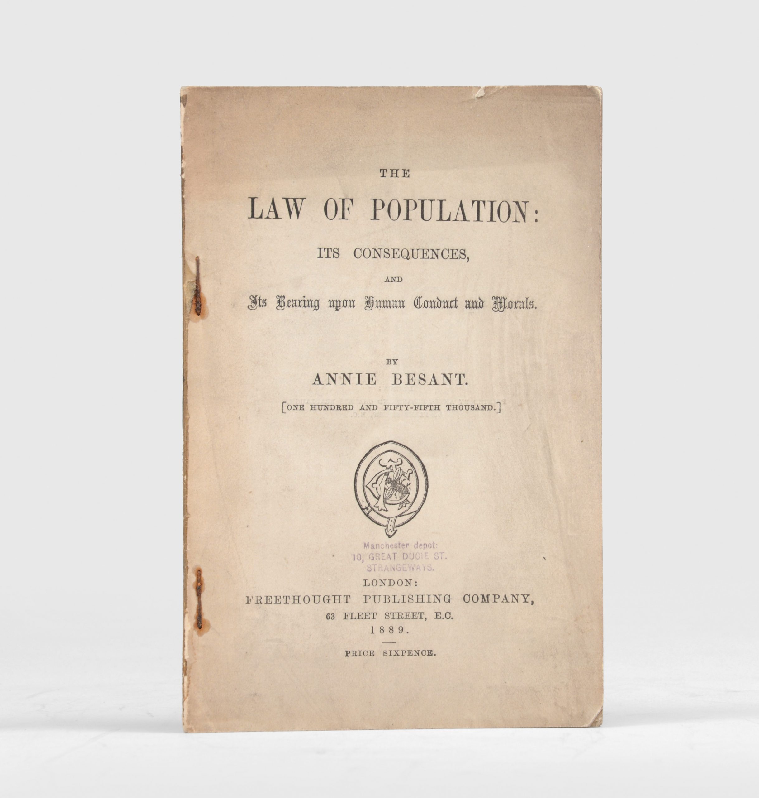 BESANT, Annie. The Law of Population
