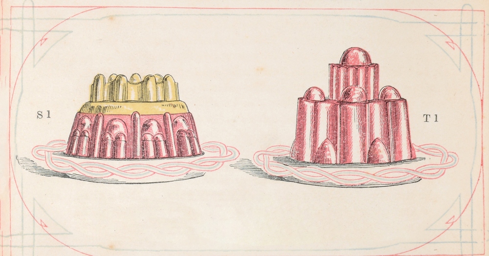 illustration of recipes from Le Patissier Royal Parisien (1815) book by Marie-Antoine Carême