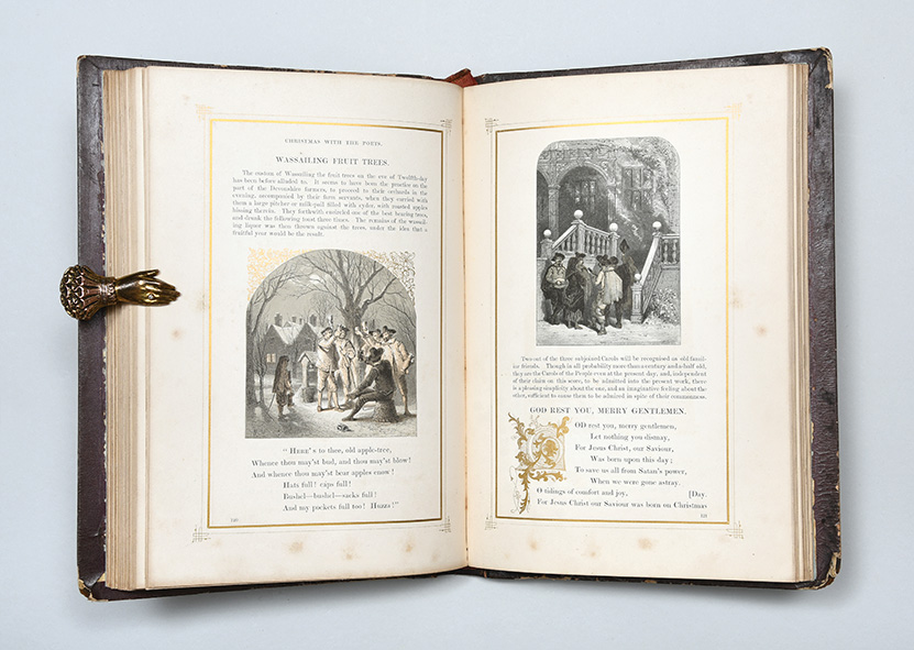 A rare book of Christmas carols with illustrations on display at our Christmas Exhibition.