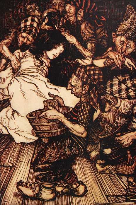 Arthur Rackham’s Fairy Tales of the Brothers Grimm, 1909 edition with reworked illustrations.